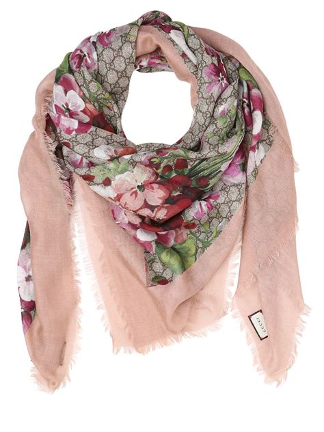 gucci pink scarves|gucci blooms scarf.